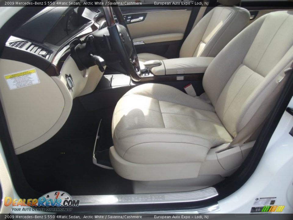 2009 Mercedes-Benz S 550 4Matic Sedan Arctic White / Savanna/Cashmere Photo #12