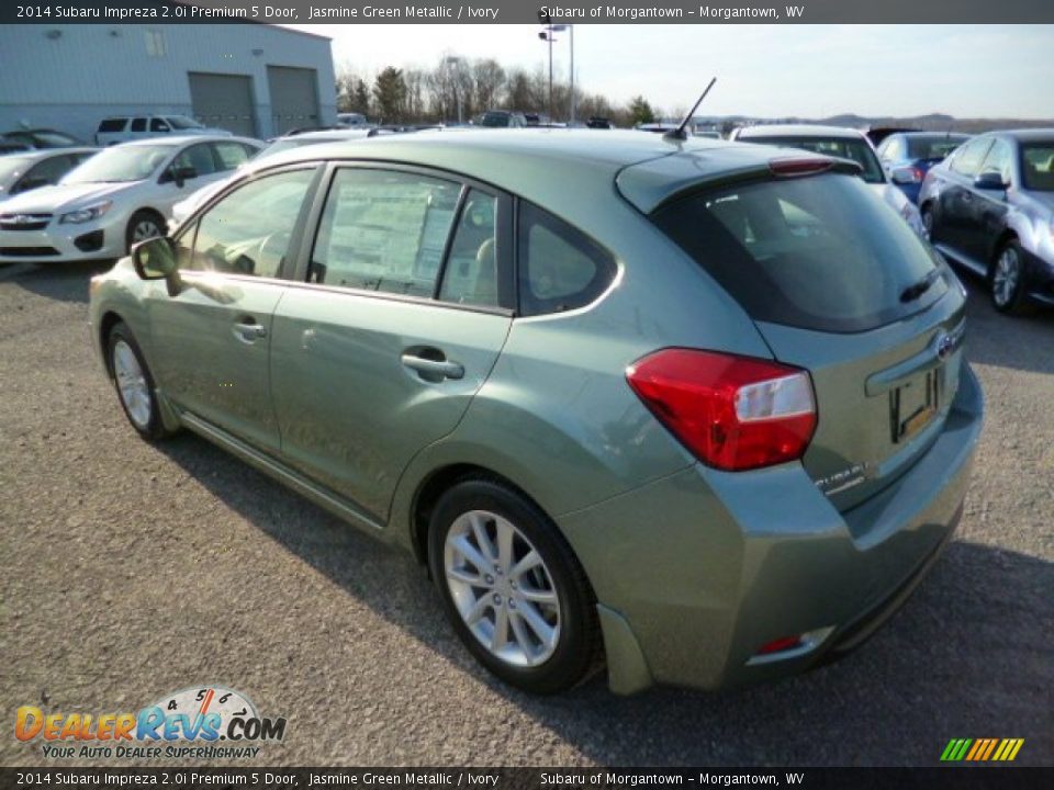 2014 Subaru Impreza 2.0i Premium 5 Door Jasmine Green Metallic / Ivory Photo #4