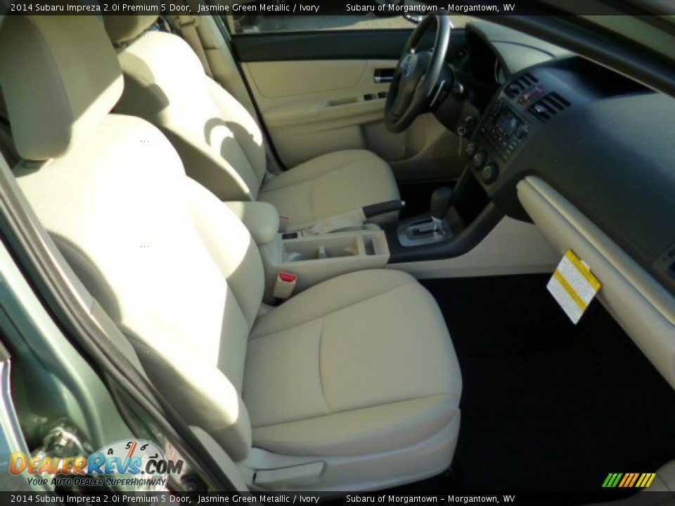 2014 Subaru Impreza 2.0i Premium 5 Door Jasmine Green Metallic / Ivory Photo #9