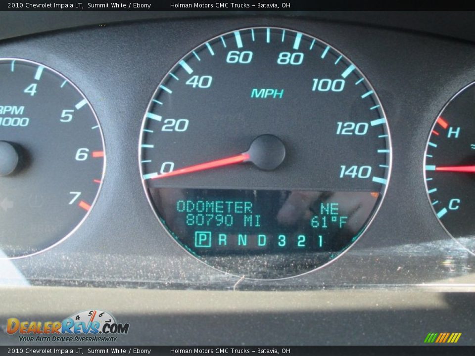 2010 Chevrolet Impala LT Summit White / Ebony Photo #14