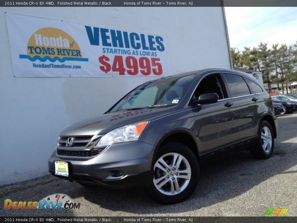 2011 Honda CR-V EX 4WD Polished Metal Metallic / Black Photo #1