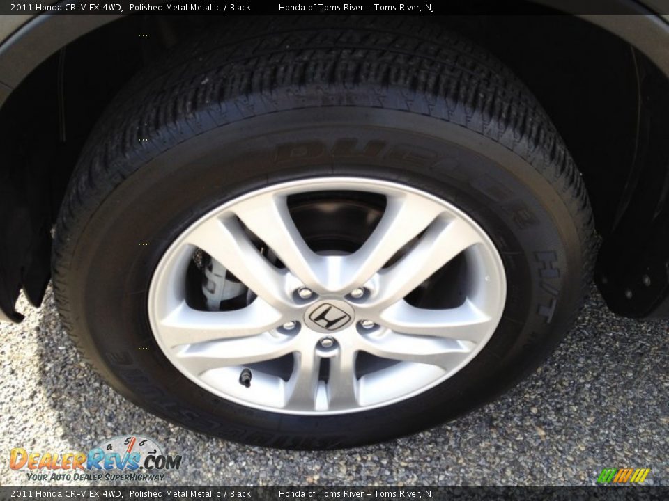 2011 Honda CR-V EX 4WD Polished Metal Metallic / Black Photo #4