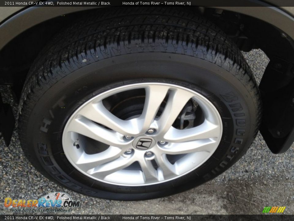 2011 Honda CR-V EX 4WD Polished Metal Metallic / Black Photo #7