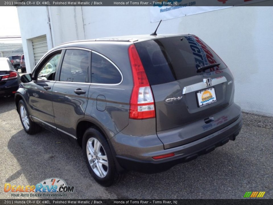 2011 Honda CR-V EX 4WD Polished Metal Metallic / Black Photo #8
