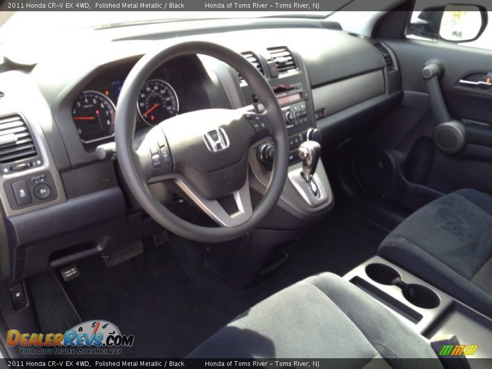 2011 Honda CR-V EX 4WD Polished Metal Metallic / Black Photo #15