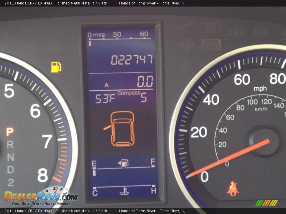 2011 Honda CR-V EX 4WD Polished Metal Metallic / Black Photo #20