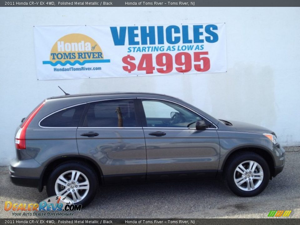 2011 Honda CR-V EX 4WD Polished Metal Metallic / Black Photo #25