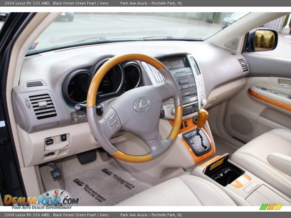 2004 Lexus RX 330 AWD Black Forest Green Pearl / Ivory Photo #10