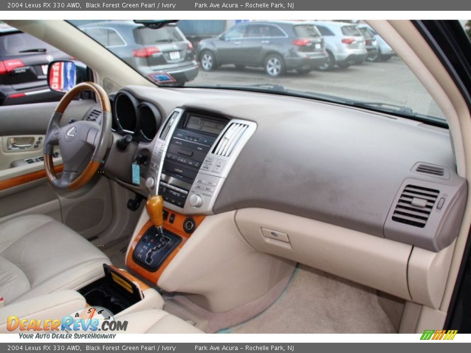 2004 Lexus RX 330 AWD Black Forest Green Pearl / Ivory Photo #25