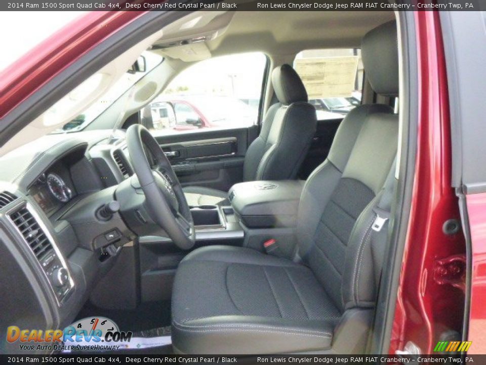 Black Interior - 2014 Ram 1500 Sport Quad Cab 4x4 Photo #10