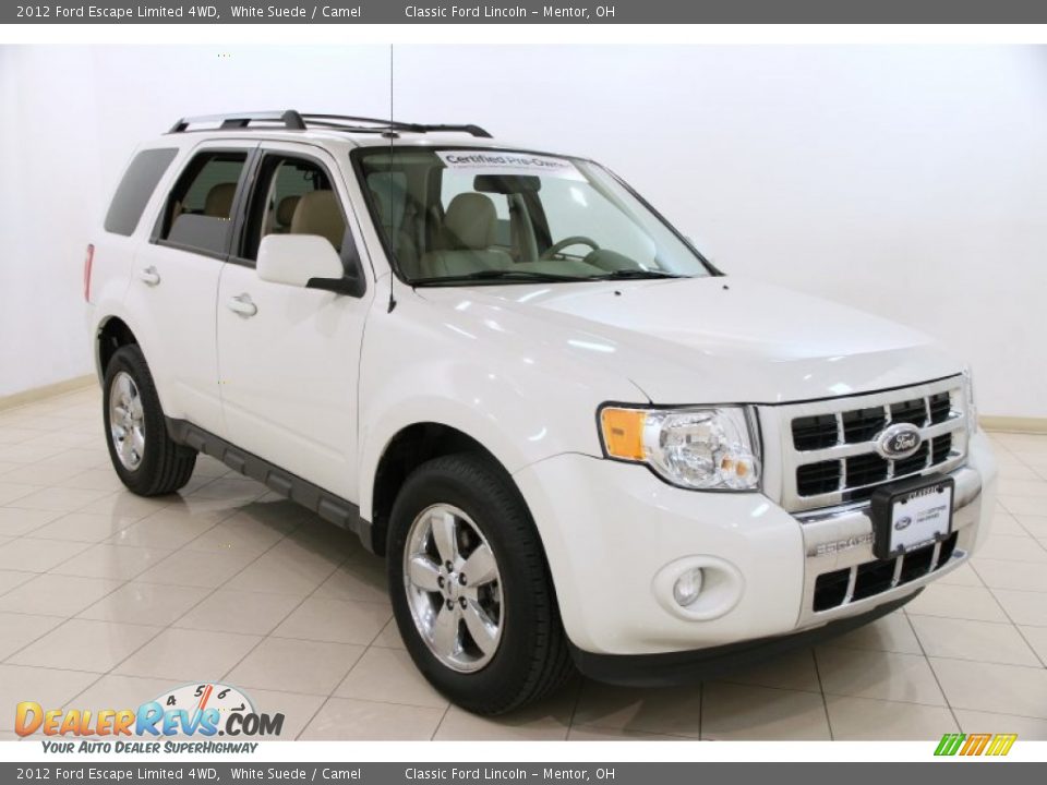 2012 Ford Escape Limited 4WD White Suede / Camel Photo #1