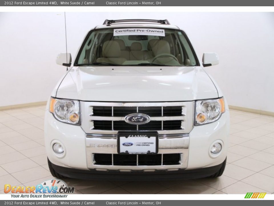 2012 Ford Escape Limited 4WD White Suede / Camel Photo #2