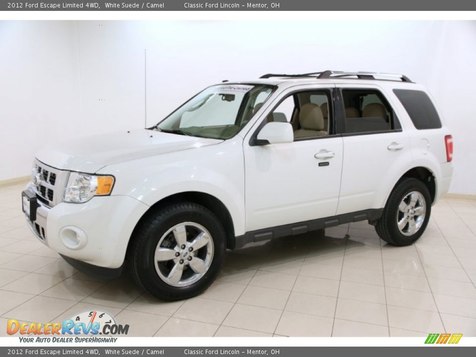 2012 Ford Escape Limited 4WD White Suede / Camel Photo #3