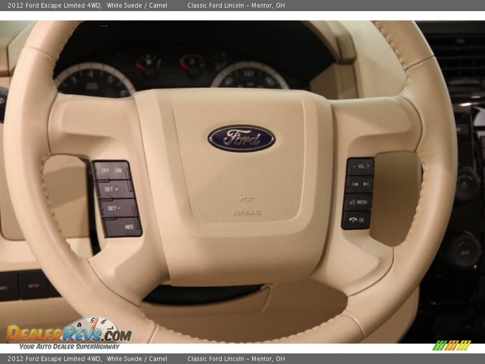 2012 Ford Escape Limited 4WD White Suede / Camel Photo #6