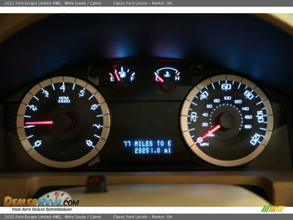 2012 Ford Escape Limited 4WD White Suede / Camel Photo #7