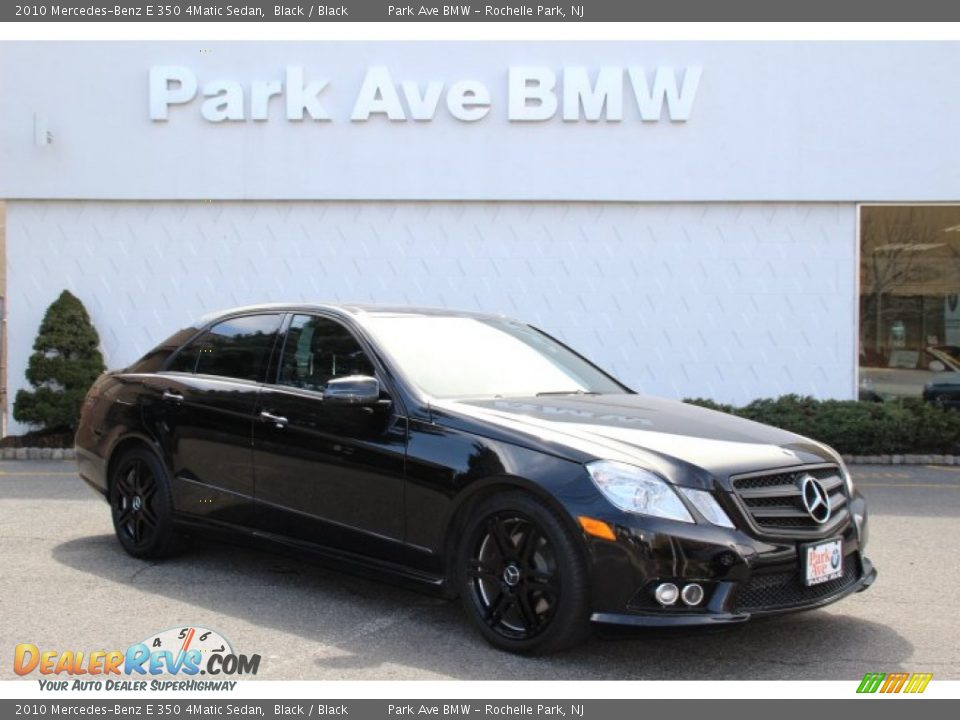 2010 Mercedes-Benz E 350 4Matic Sedan Black / Black Photo #1