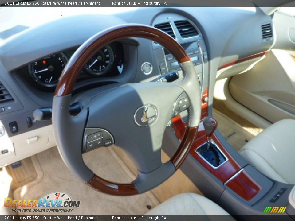 2011 Lexus ES 350 Starfire White Pearl / Parchment Photo #6