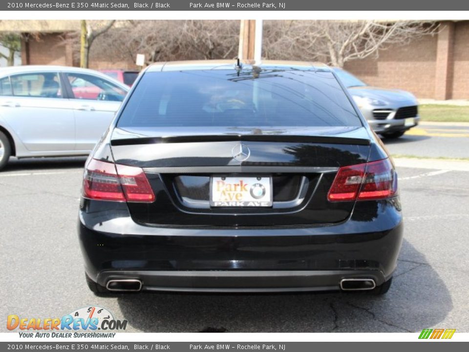 2010 Mercedes-Benz E 350 4Matic Sedan Black / Black Photo #4
