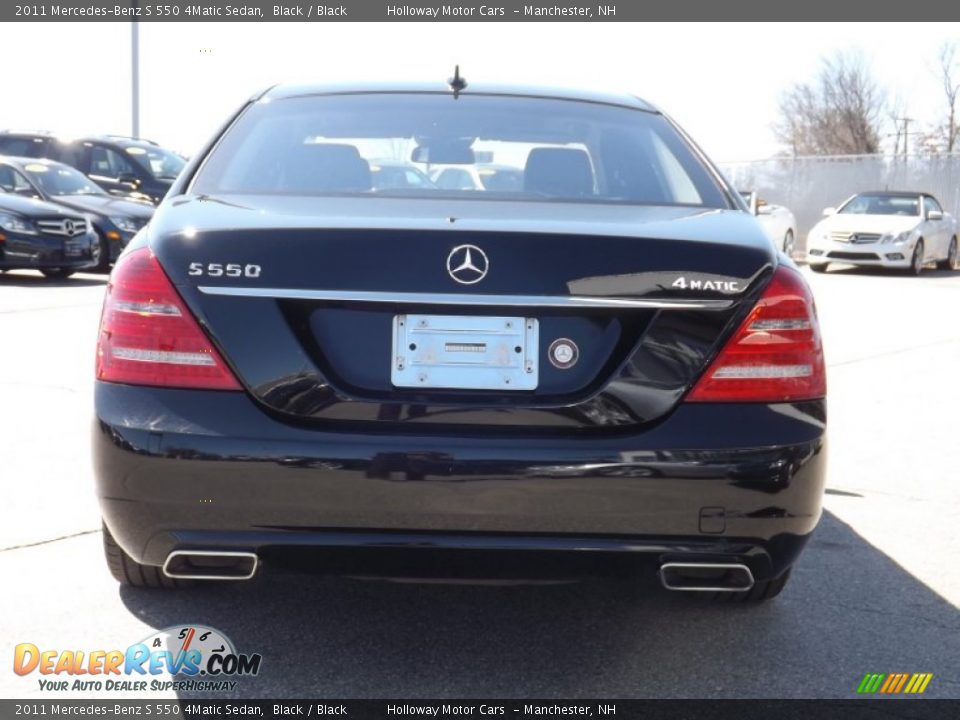 2011 Mercedes-Benz S 550 4Matic Sedan Black / Black Photo #4