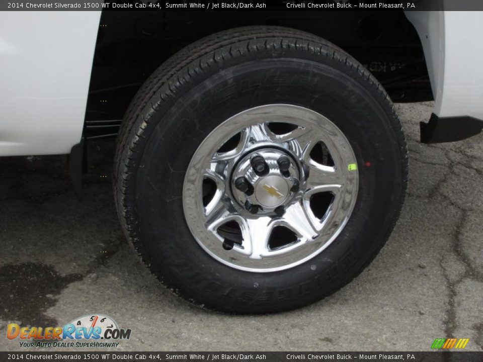 2014 Chevrolet Silverado 1500 WT Double Cab 4x4 Summit White / Jet Black/Dark Ash Photo #3