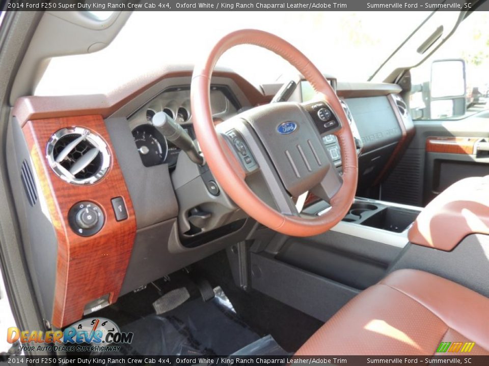 2014 Ford F250 Super Duty King Ranch Crew Cab 4x4 Oxford White / King Ranch Chaparral Leather/Adobe Trim Photo #4