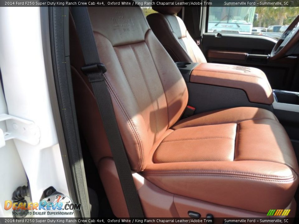 2014 Ford F250 Super Duty King Ranch Crew Cab 4x4 Oxford White / King Ranch Chaparral Leather/Adobe Trim Photo #9