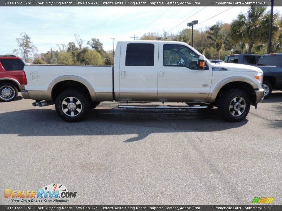 2014 Ford F250 Super Duty King Ranch Crew Cab 4x4 Oxford White / King Ranch Chaparral Leather/Adobe Trim Photo #14