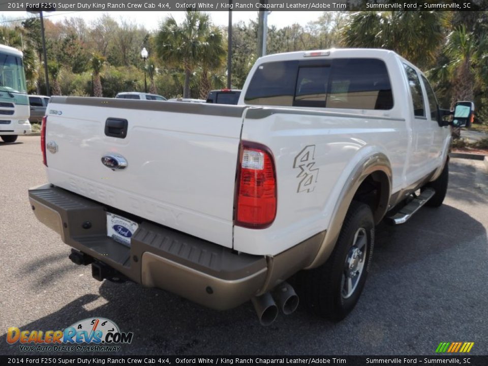 2014 Ford F250 Super Duty King Ranch Crew Cab 4x4 Oxford White / King Ranch Chaparral Leather/Adobe Trim Photo #15