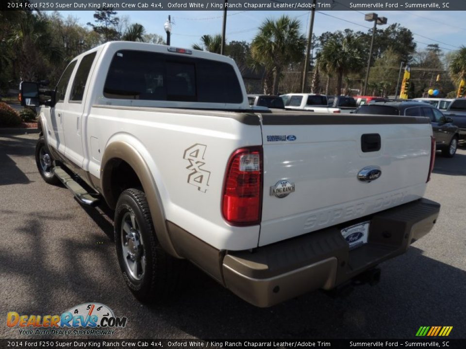 2014 Ford F250 Super Duty King Ranch Crew Cab 4x4 Oxford White / King Ranch Chaparral Leather/Adobe Trim Photo #18