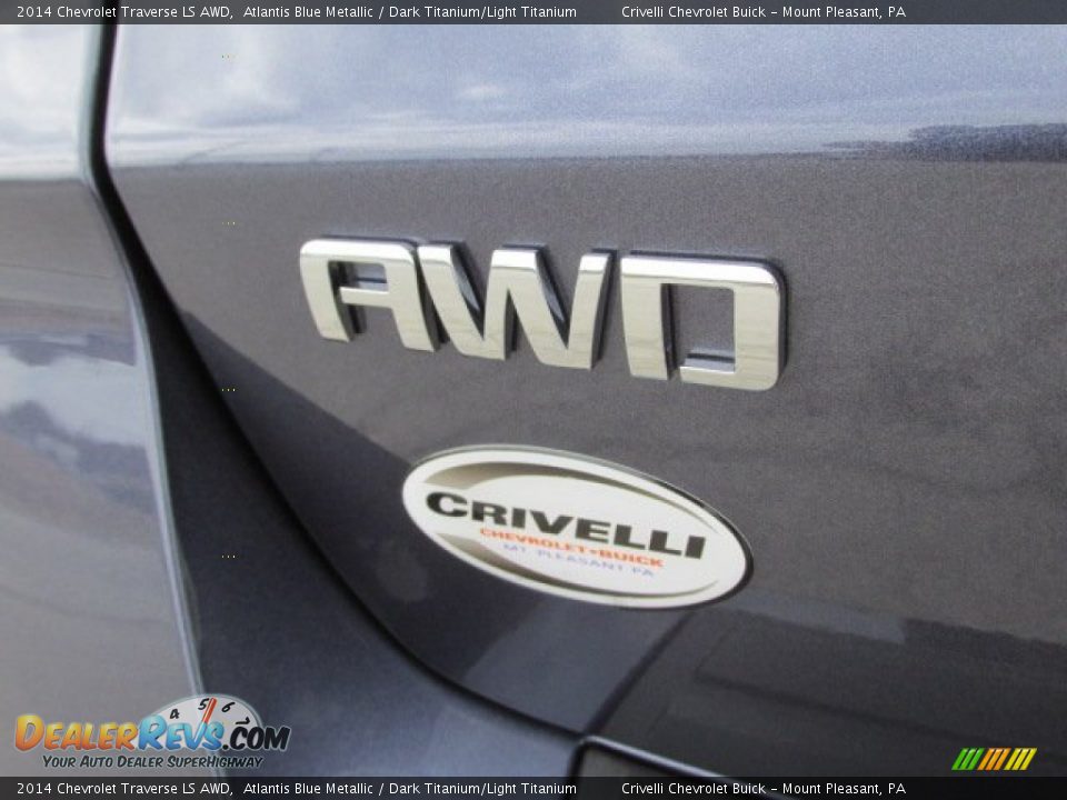 2014 Chevrolet Traverse LS AWD Atlantis Blue Metallic / Dark Titanium/Light Titanium Photo #8
