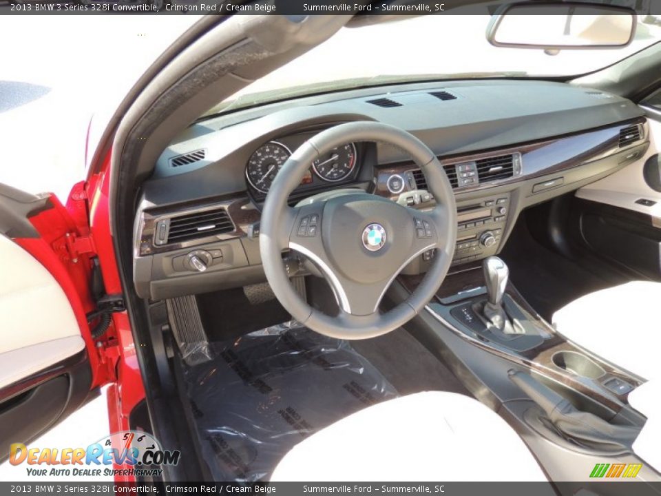 2013 BMW 3 Series 328i Convertible Crimson Red / Cream Beige Photo #3
