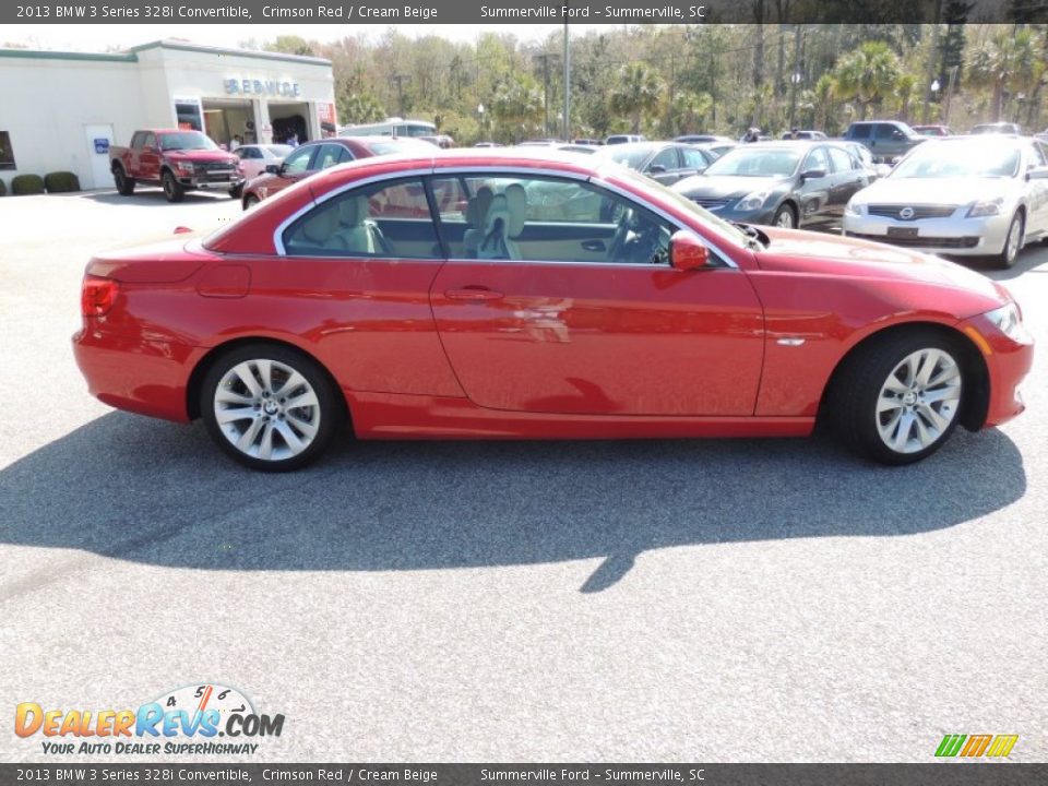 2013 BMW 3 Series 328i Convertible Crimson Red / Cream Beige Photo #9