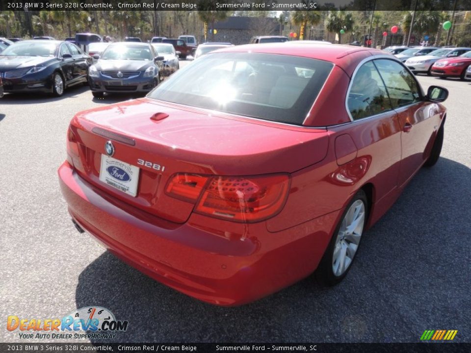 2013 BMW 3 Series 328i Convertible Crimson Red / Cream Beige Photo #10