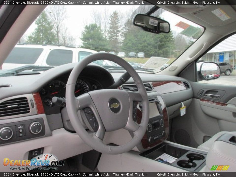 2014 Chevrolet Silverado 2500HD LTZ Crew Cab 4x4 Summit White / Light Titanium/Dark Titanium Photo #9