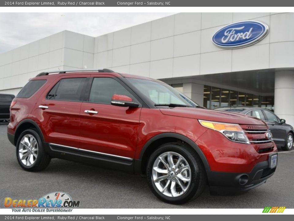 2014 Ford Explorer Limited Ruby Red / Charcoal Black Photo #1