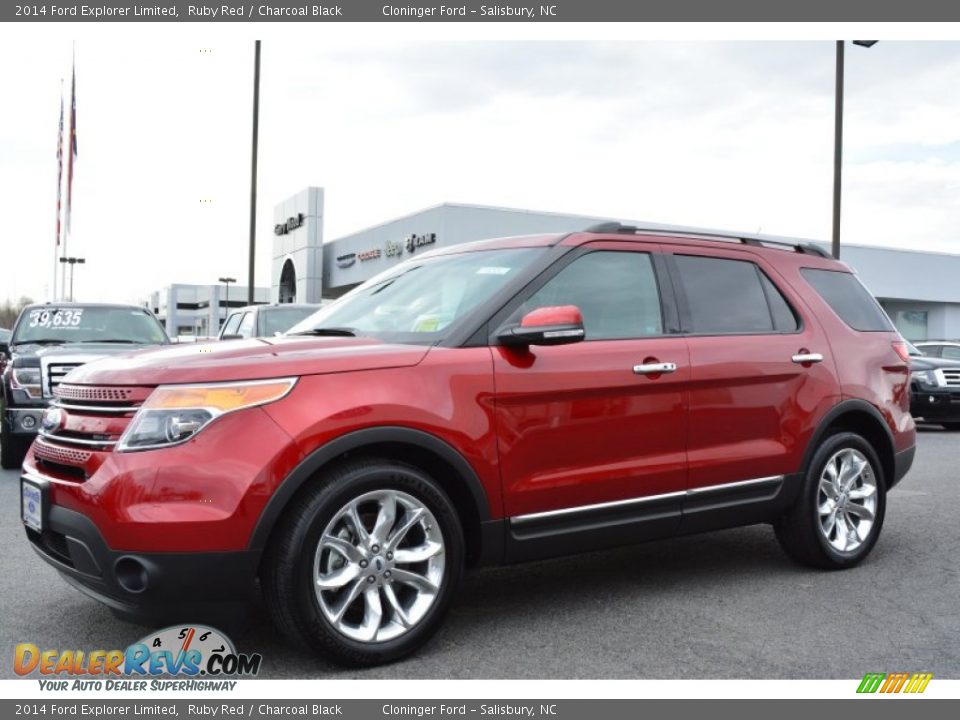 2014 Ford Explorer Limited Ruby Red / Charcoal Black Photo #3