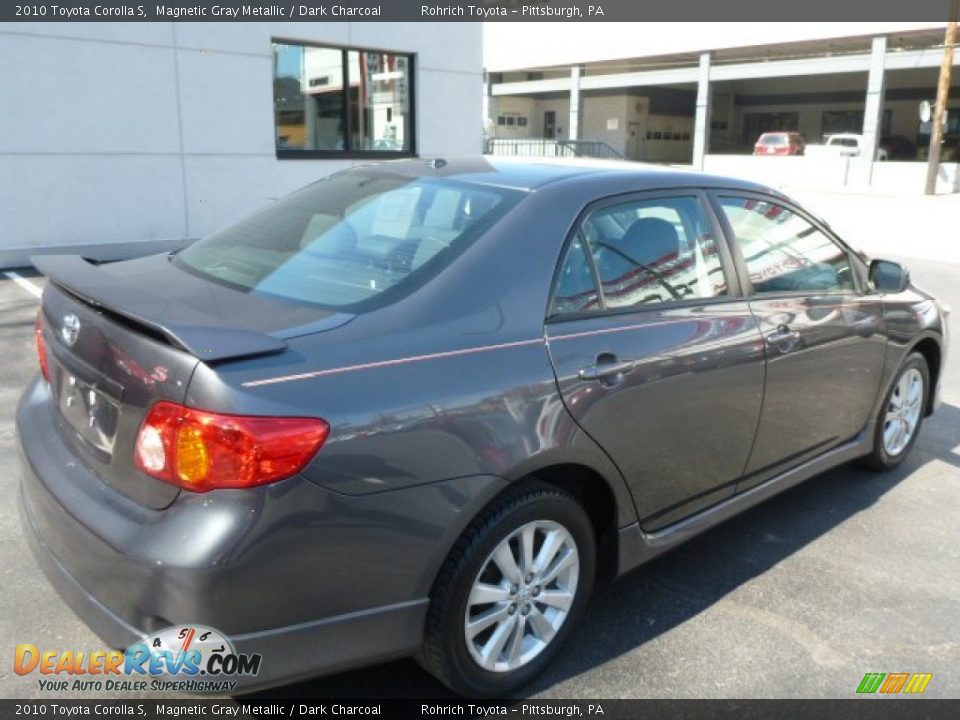 2010 Toyota Corolla S Magnetic Gray Metallic / Dark Charcoal Photo #15