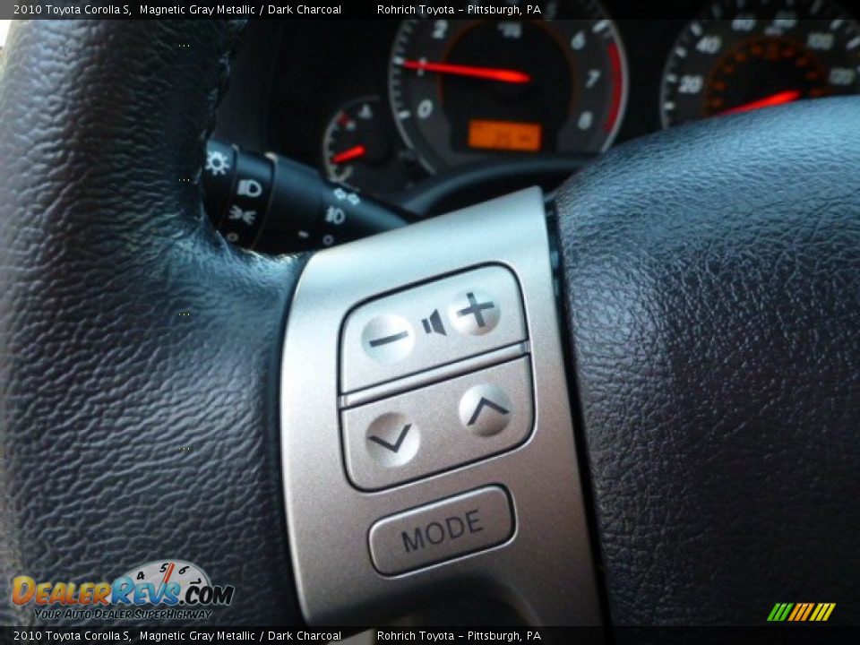 2010 Toyota Corolla S Magnetic Gray Metallic / Dark Charcoal Photo #20