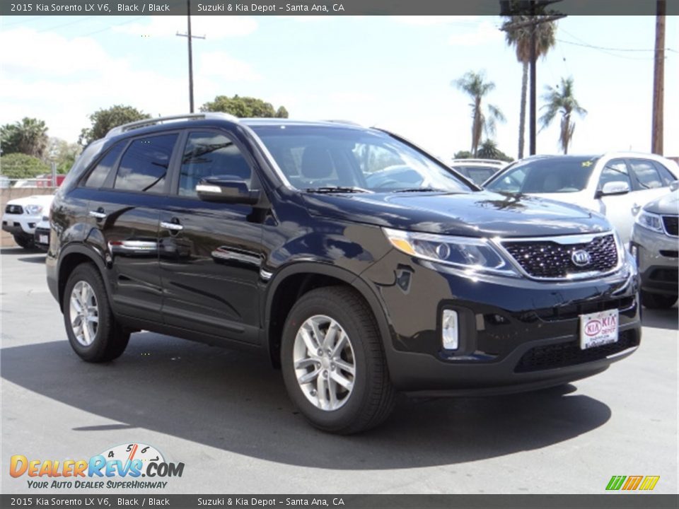 2015 Kia Sorento LX V6 Black / Black Photo #1