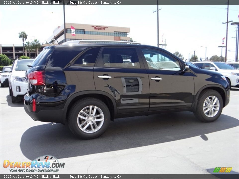 2015 Kia Sorento LX V6 Black / Black Photo #2