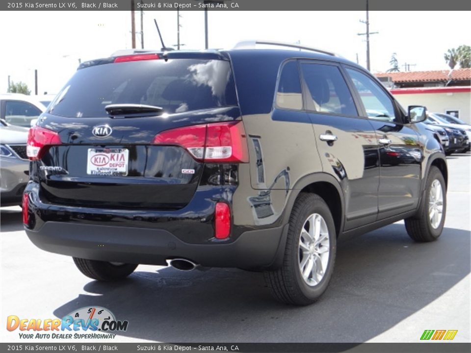2015 Kia Sorento LX V6 Black / Black Photo #3