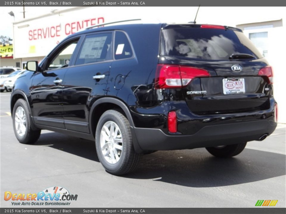2015 Kia Sorento LX V6 Black / Black Photo #4