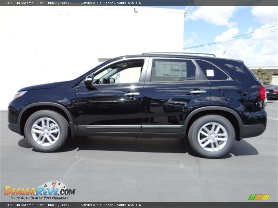 2015 Kia Sorento LX V6 Black / Black Photo #5