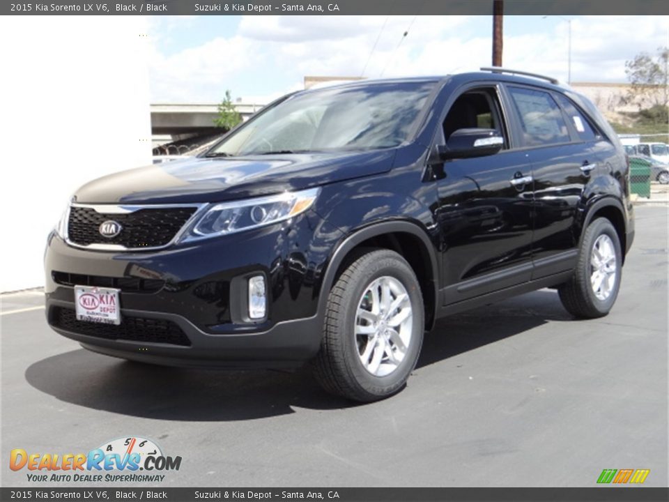 2015 Kia Sorento LX V6 Black / Black Photo #6