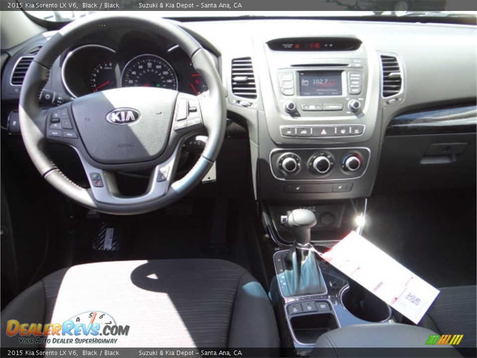 2015 Kia Sorento LX V6 Black / Black Photo #8