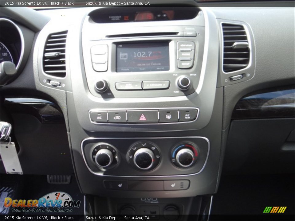 2015 Kia Sorento LX V6 Black / Black Photo #10