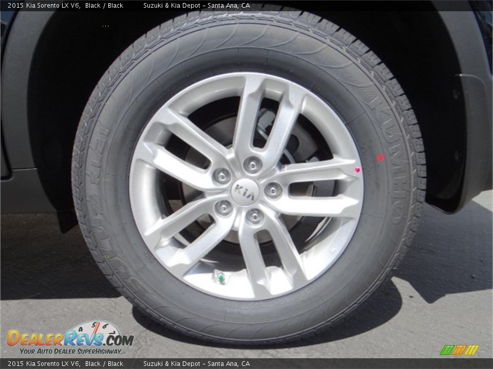2015 Kia Sorento LX V6 Black / Black Photo #12