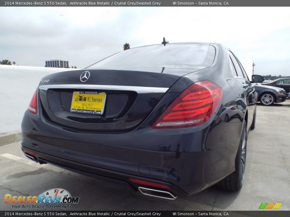 2014 Mercedes-Benz S 550 Sedan Anthracite Blue Metallic / Crystal Grey/Seashell Grey Photo #4