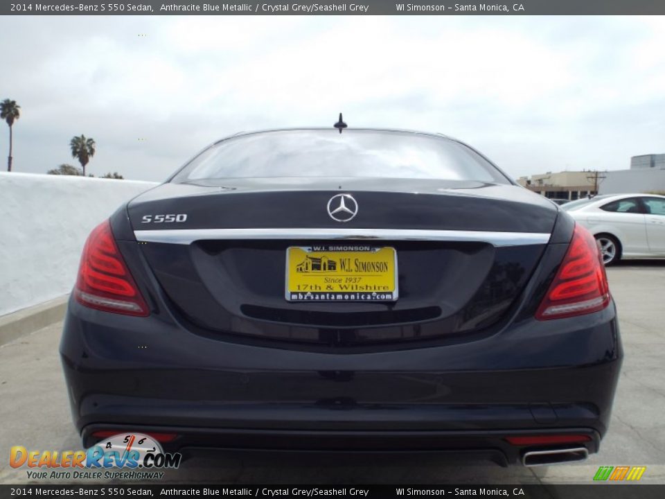 2014 Mercedes-Benz S 550 Sedan Anthracite Blue Metallic / Crystal Grey/Seashell Grey Photo #5