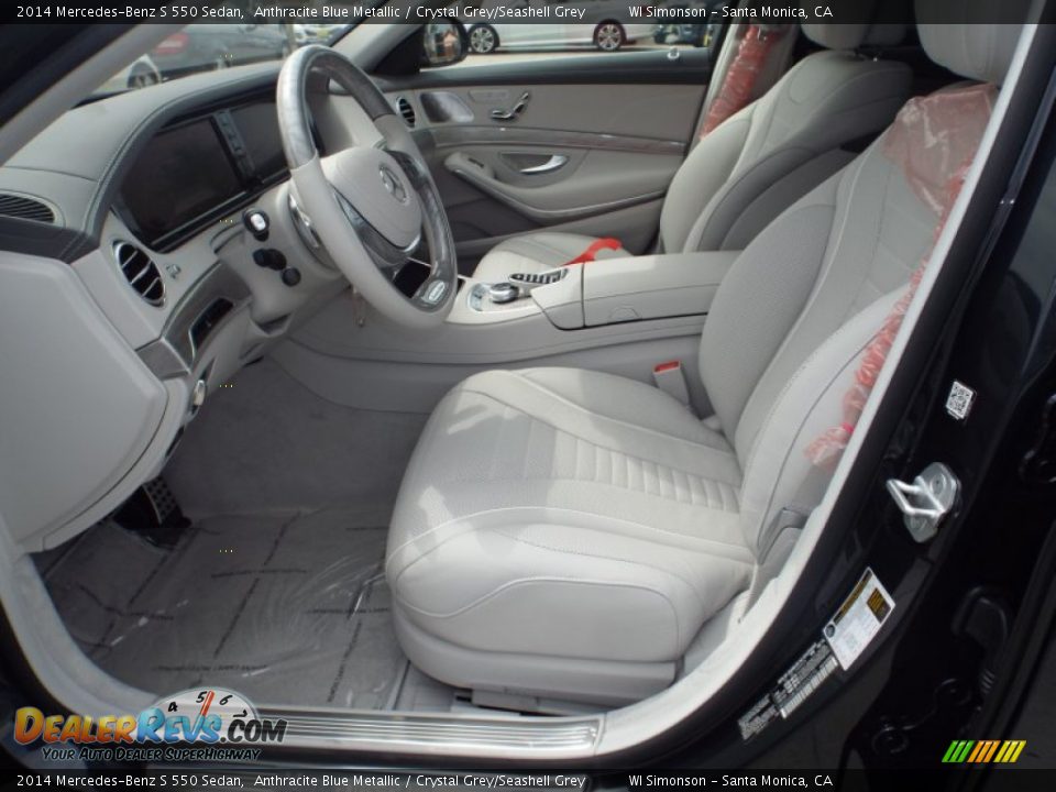Crystal Grey/Seashell Grey Interior - 2014 Mercedes-Benz S 550 Sedan Photo #7